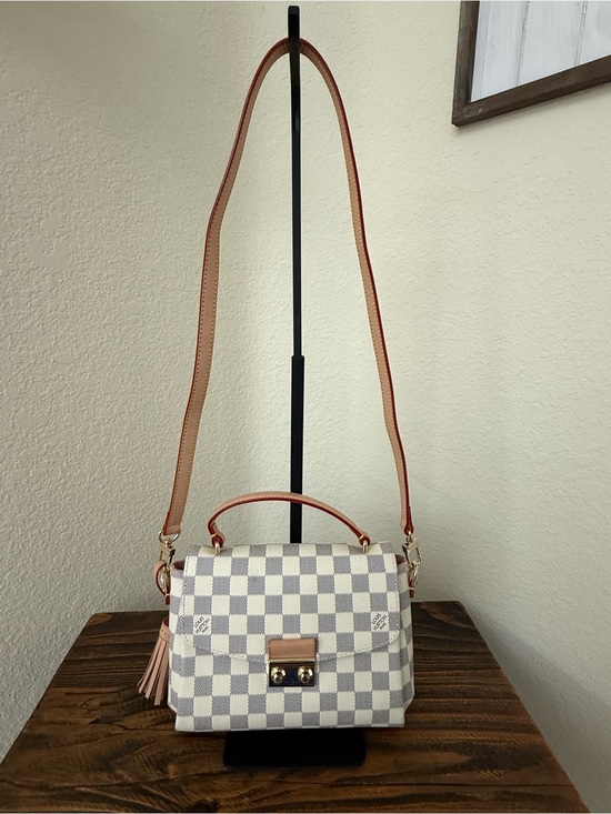 Handbags - Chic L Damier Inspired Fashion Crossbody | Top Handle | Pink Interior | 1:1
